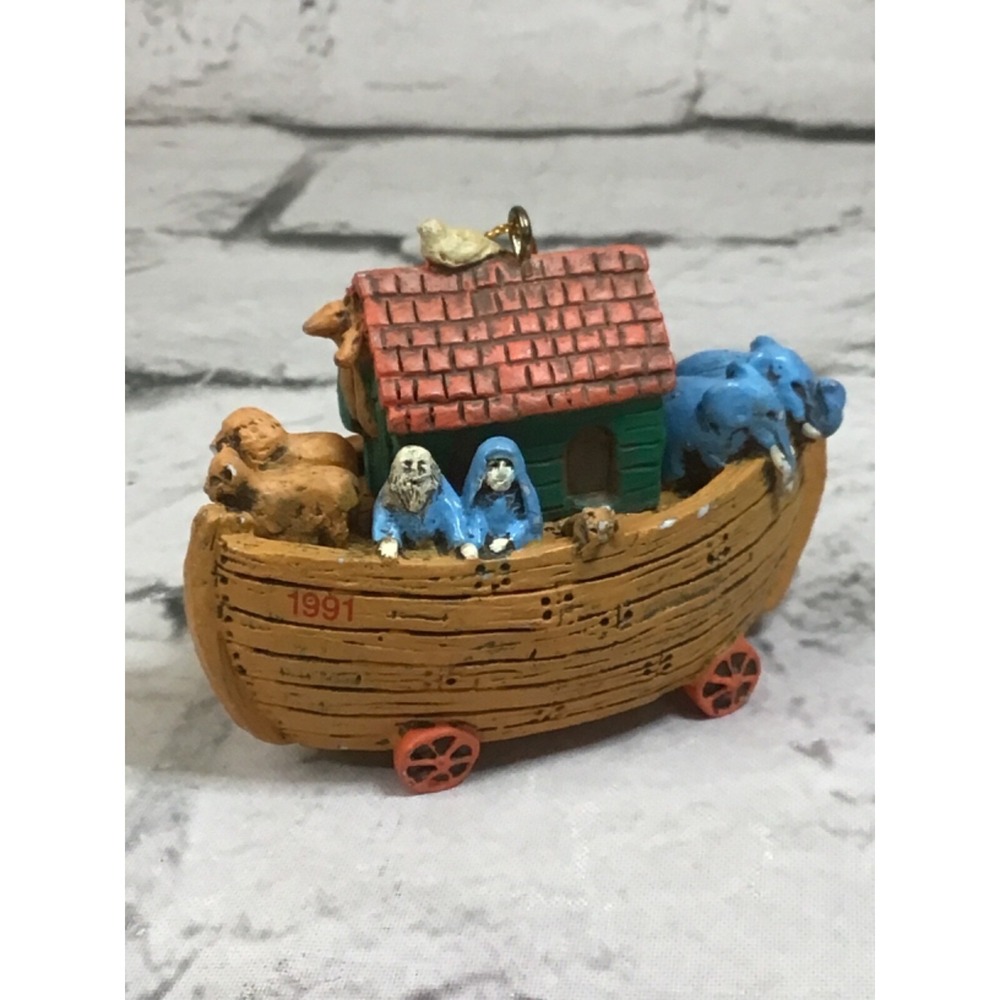Vintage 1991 American Greetings Forget Me Not Noahs Ark Christmas Ornament